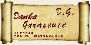 Danko Garašević vizit kartica